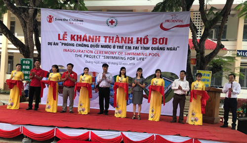 Quảng Ngãi: Khánh thành bể bơi phòng chống đuối nước cho trẻ em